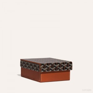 Black / Brown Goyard 4 WATCH CASE | DGXW7867