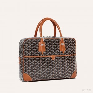 Black / Brown Goyard Ambassade MM Document Case | QYMV2906