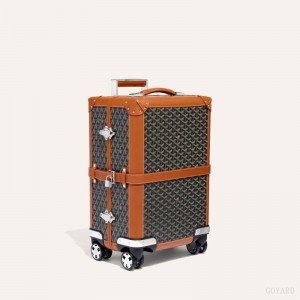 Black / Brown Goyard BOURGET PM TROLLEY CASE | NNNZ1462