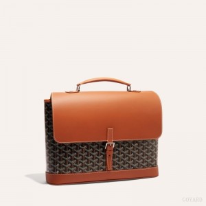 Black / Brown Goyard CITADIN PM MESSENGER BAG | OSAN1692