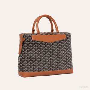 Black / Brown Goyard Cisalpin Document Case | HZEA4159