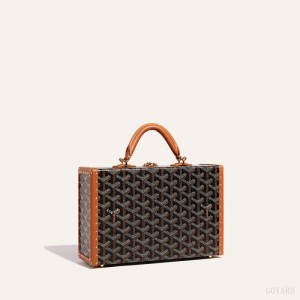 Black / Brown Goyard Grand Hôtel Trunk Bag | HLDE0231