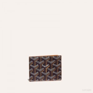 Black / Brown Goyard INSERT VICTOIRE CARD WALLET | UJFT3183