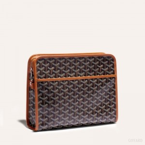 Black / Brown Goyard JOUVENCE GM TOILET BAG | OBPX1085