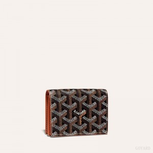 Black / Brown Goyard MALESHERBES CARD WALLET | QWEU7696