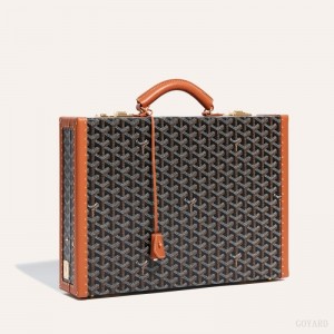 Black / Brown Goyard Manoir PM Document Case | XIZQ4284