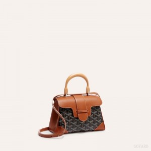 Black / Brown Goyard SAIGON SOUPLE MINI BAG | JYMA4304