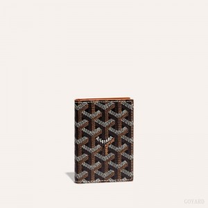 Black / Brown Goyard SAINT-MARC CARD WALLET | TCBU3356