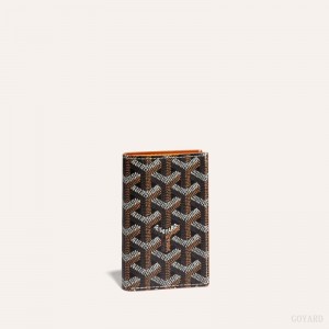 Black / Brown Goyard SAINT-PIERRE CARD WALLET | AIWI8098