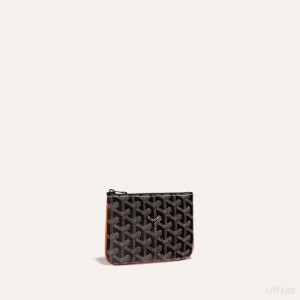 Black / Brown Goyard SÉNAT MINI WALLET | PYLX9598