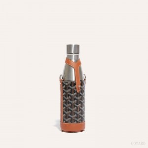 Black / Brown Goyard Yonne MM Case & Flask | KRYP1037