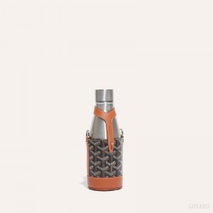 Black / Brown Goyard Yonne PM Case & Flask | HWTO9412