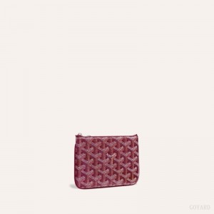 Burgundy Goyard SÉNAT MINI WALLET | GUOU0375