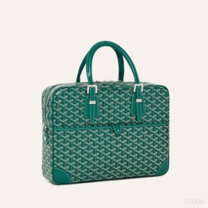 Green Goyard Ambassade MM Document Case | PTGD2508