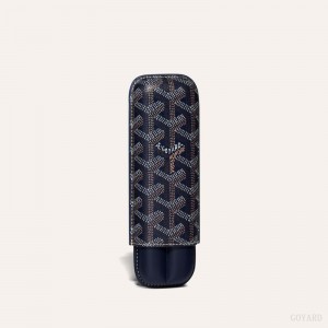 Navy Blue Goyard CHURCHILL 2 CIGAR CASE | DNCG2596