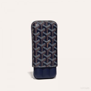 Navy Blue Goyard CHURCHILL 3 CIGAR CASE | JUQB8963