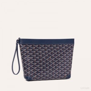 Navy Blue Goyard Conti pouch | FLOC2721