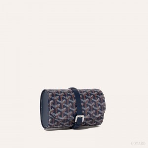 Navy Blue Goyard DOUBLE TRAVEL WATCH CASE | SBGE6083