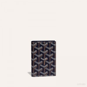 Navy Blue Goyard SAINT-MARC CARD WALLET | WFYY1971