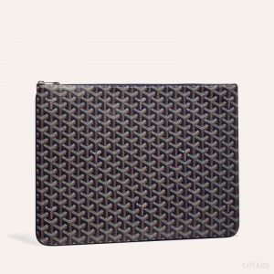 Navy Blue Goyard SENAT GM DOCUMENT CASE | WAXL6140