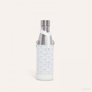 White Goyard Yonne MM Case & Flask | DOUP8388