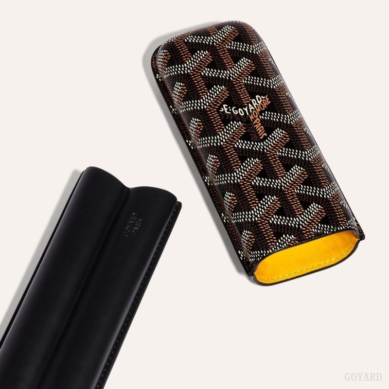 Black Goyard CHURCHILL 2 CIGAR CASE | RGNY2959