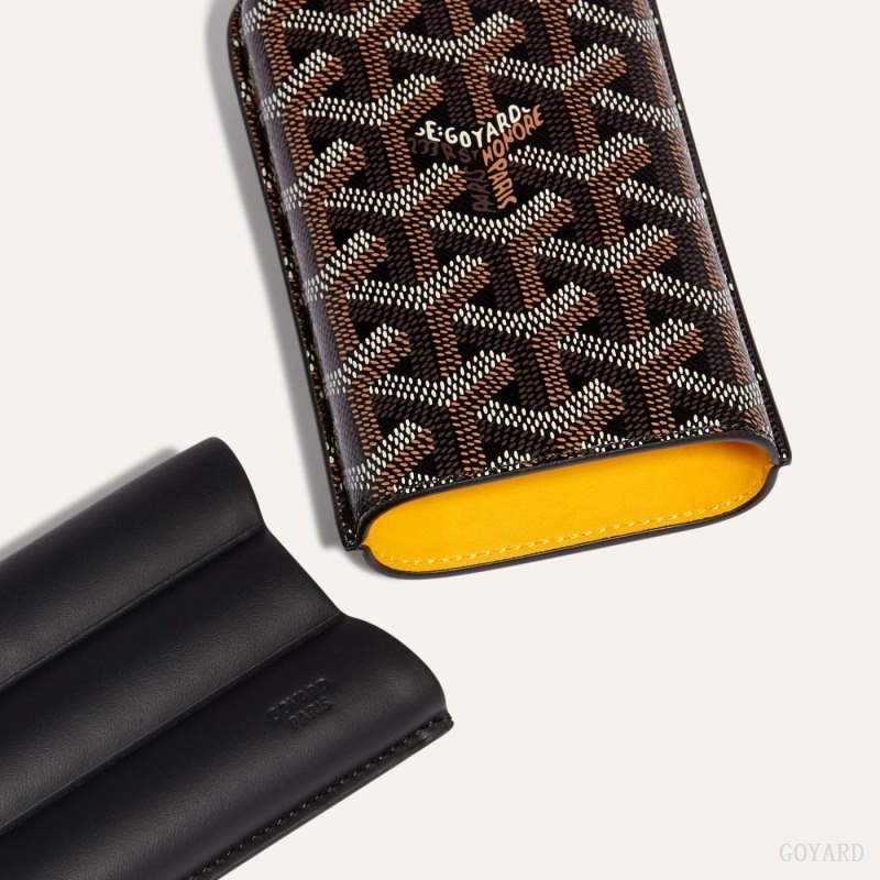 Black Goyard CHURCHILL 3 CIGAR CASE | GEUM9550