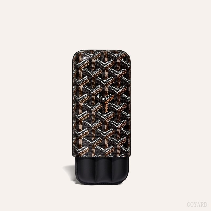 Black Goyard CHURCHILL 3 CIGAR CASE | GEUM9550