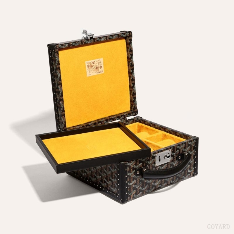 Black Goyard JOUX 6 WATCH CASE | HWPX4726