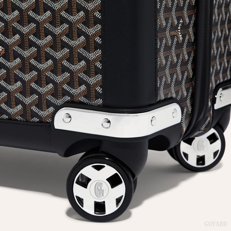 Black Goyard SATOLAS GM ROLLING SUITCASE | CEZB1057