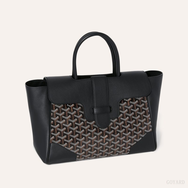 Black Goyard Saïgon tote bag | QKNW2156