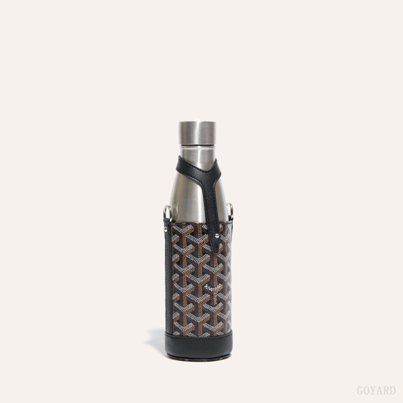 Black Goyard Yonne MM Case & Flask | HBDO0500