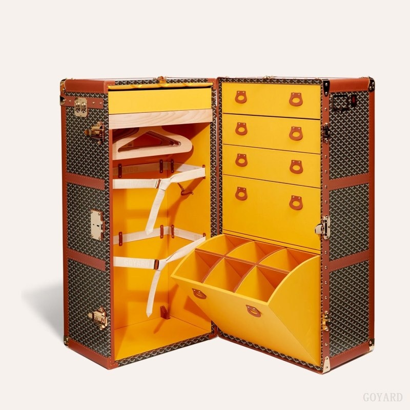 Black / Brown Goyard ARMOIRE TRUNK | OKWL7705