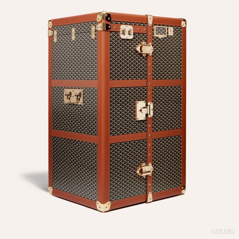 Black / Brown Goyard ARMOIRE TRUNK | OKWL7705