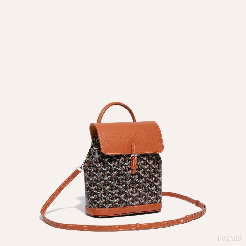 Black / Brown Goyard Alpin Mini Backpack | KOQG8089