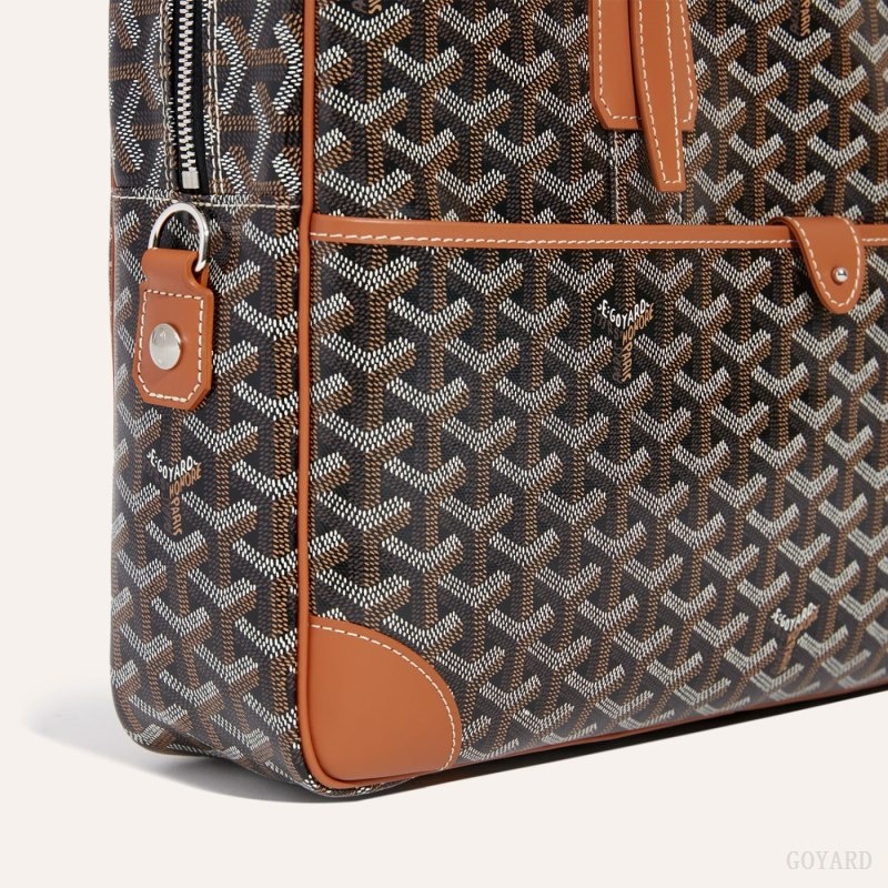 Black / Brown Goyard Ambassade MM Document Case | QYMV2906