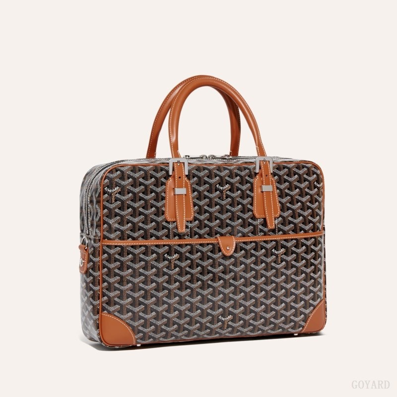 Black / Brown Goyard Ambassade MM Document Case | QYMV2906