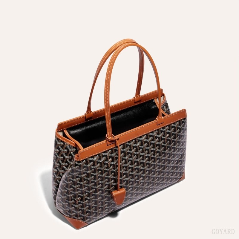 Black / Brown Goyard BELLECHASSE BIAUDE PM BAG | JNBK3075