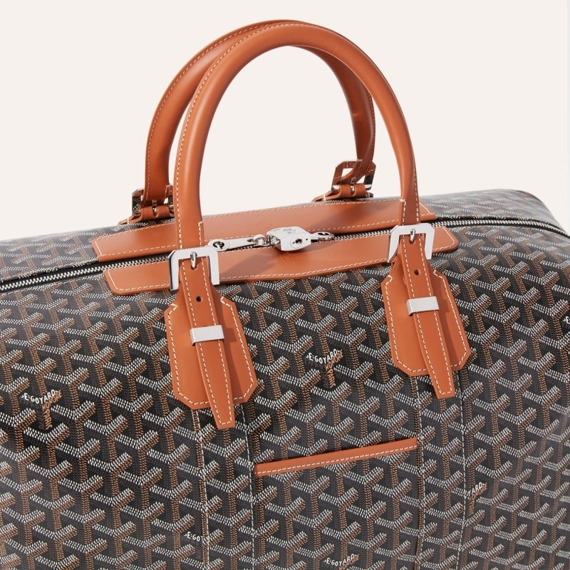 Black / Brown Goyard Bowling 45 bag | PEXL9375