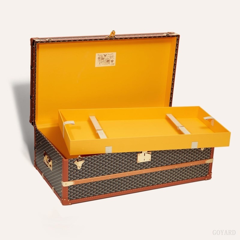 Black / Brown Goyard CABINE TRUNK | IUDS0002