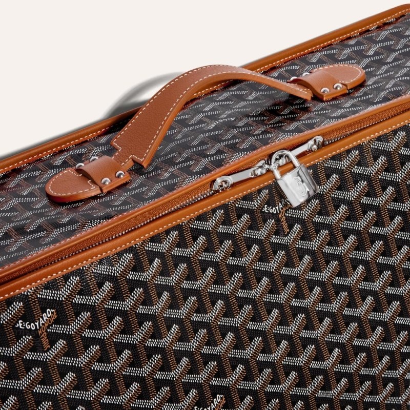 Black / Brown Goyard CARAVELLE 50 SUITCASE | OVLM7954