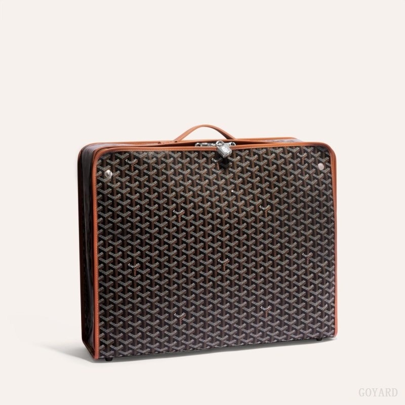 Black / Brown Goyard CARAVELLE 50 SUITCASE | OVLM7954