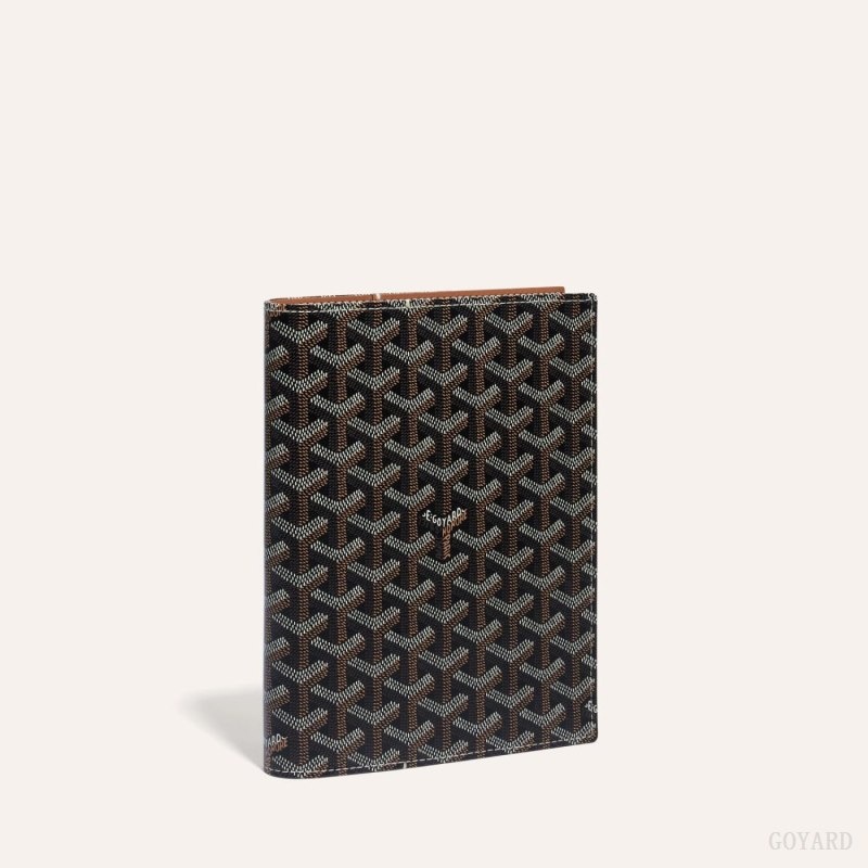 Black / Brown Goyard CASTIGLIONE DOCUMENT COVER | VCQZ9085