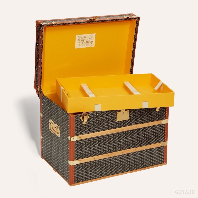 Black / Brown Goyard COURRIER TRUNK | PPTV9396