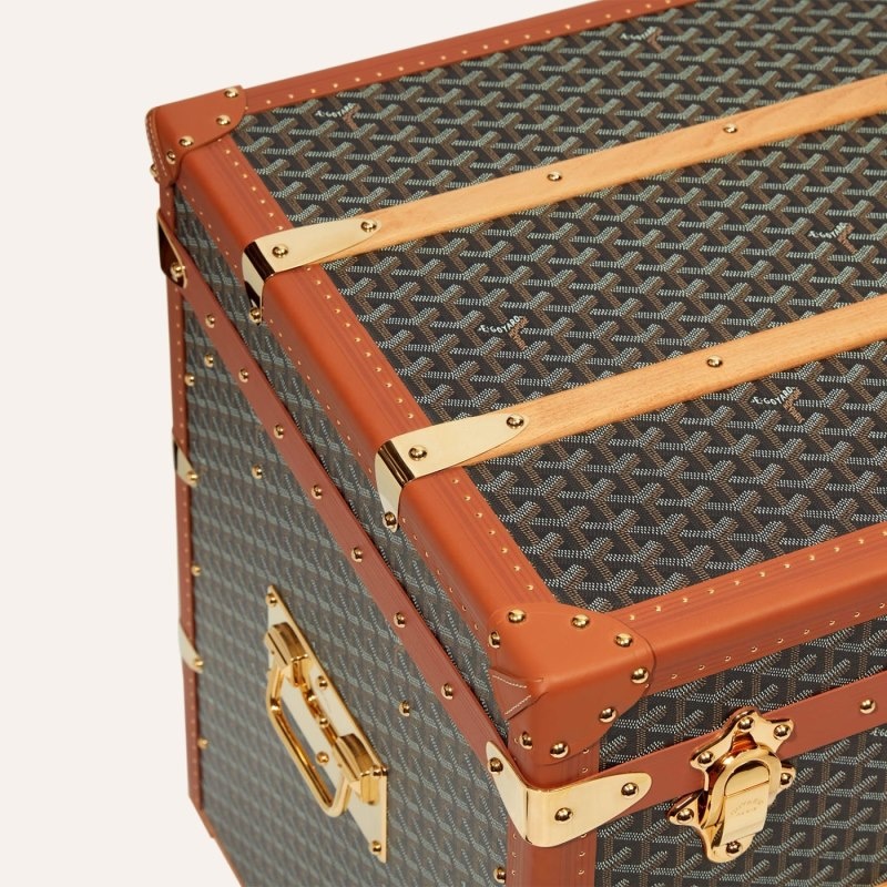 Black / Brown Goyard COURRIER TRUNK | PPTV9396