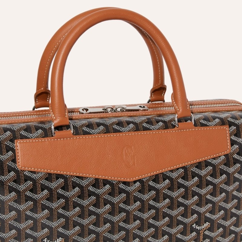 Black / Brown Goyard Cisalpin Document Case | HZEA4159