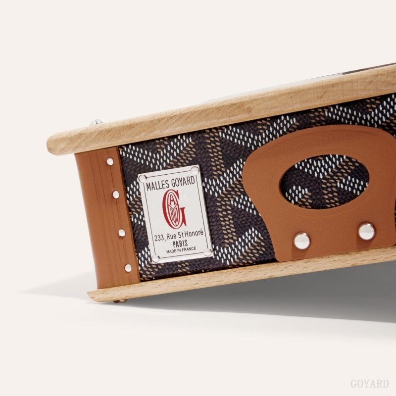 Black / Brown Goyard EDMOND DOUBLE BOWL | KUAZ5957