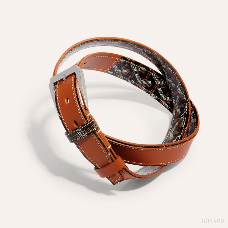 Black / Brown Goyard FREGATE BELT | WFIO1250