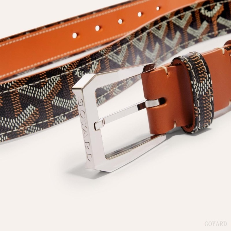 Black / Brown Goyard FREGATE BELT | WFIO1250