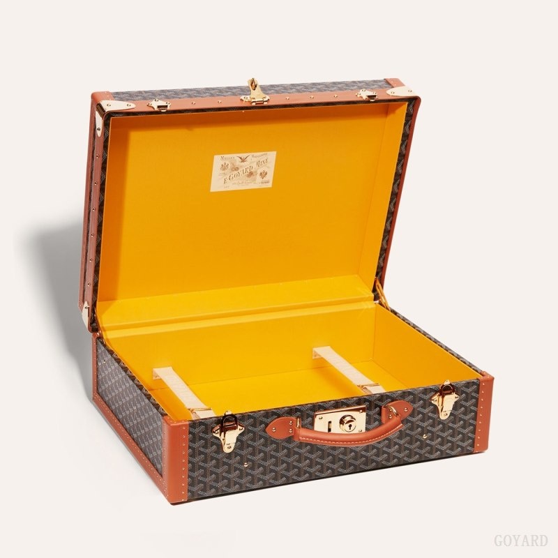 Black / Brown Goyard GRAND HÔTEL 50 CASE | CWXK0086